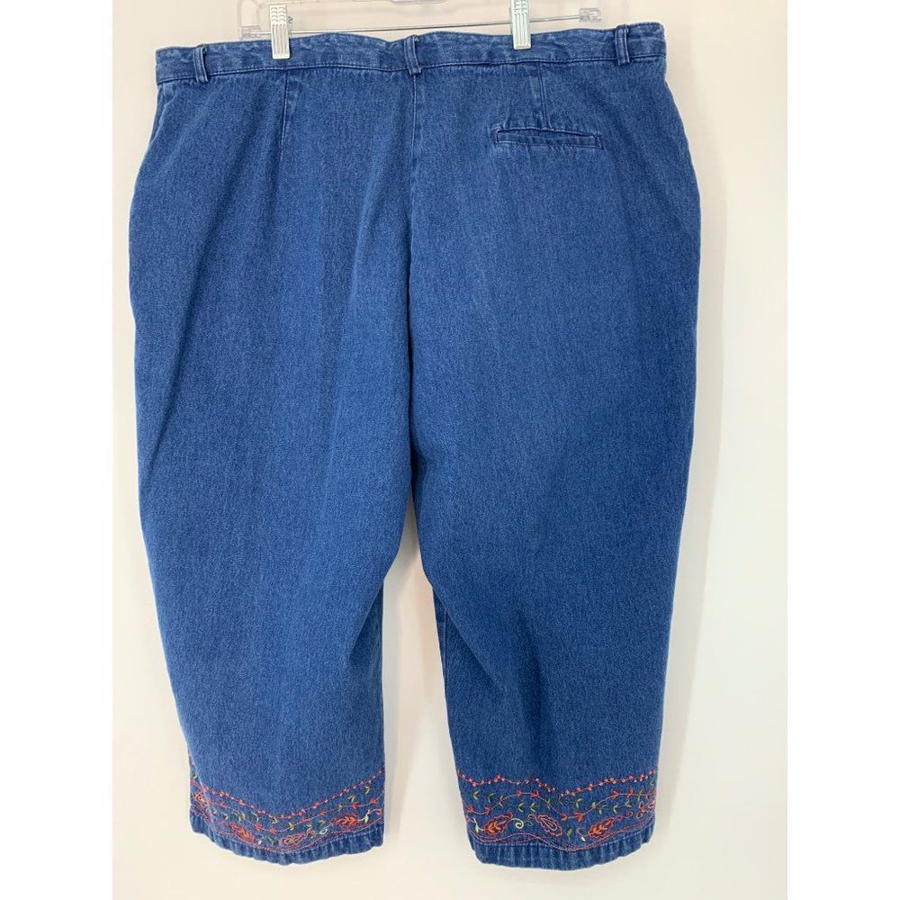 Women’s westbound II essentials embroider Capri jeans 22W 5846 - Picture 5 of 8